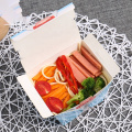 Eco-friendly disposable custom packaging box paper easy to go for salad chicken pizza snacks